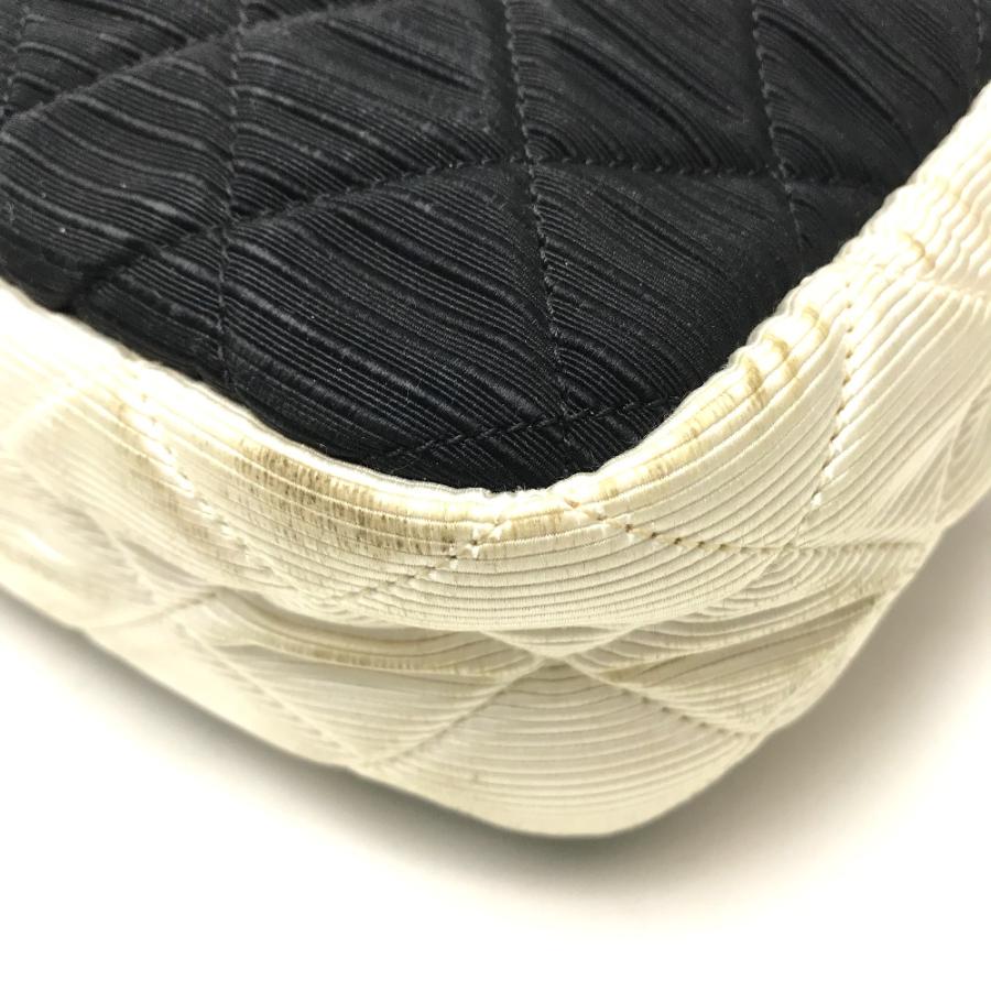 CHANEL シャネル チェーンショルダーバッグ バイカラー キルティング ショルダーバッグ キャンバス ホワイト レディース | CHANEL | 04