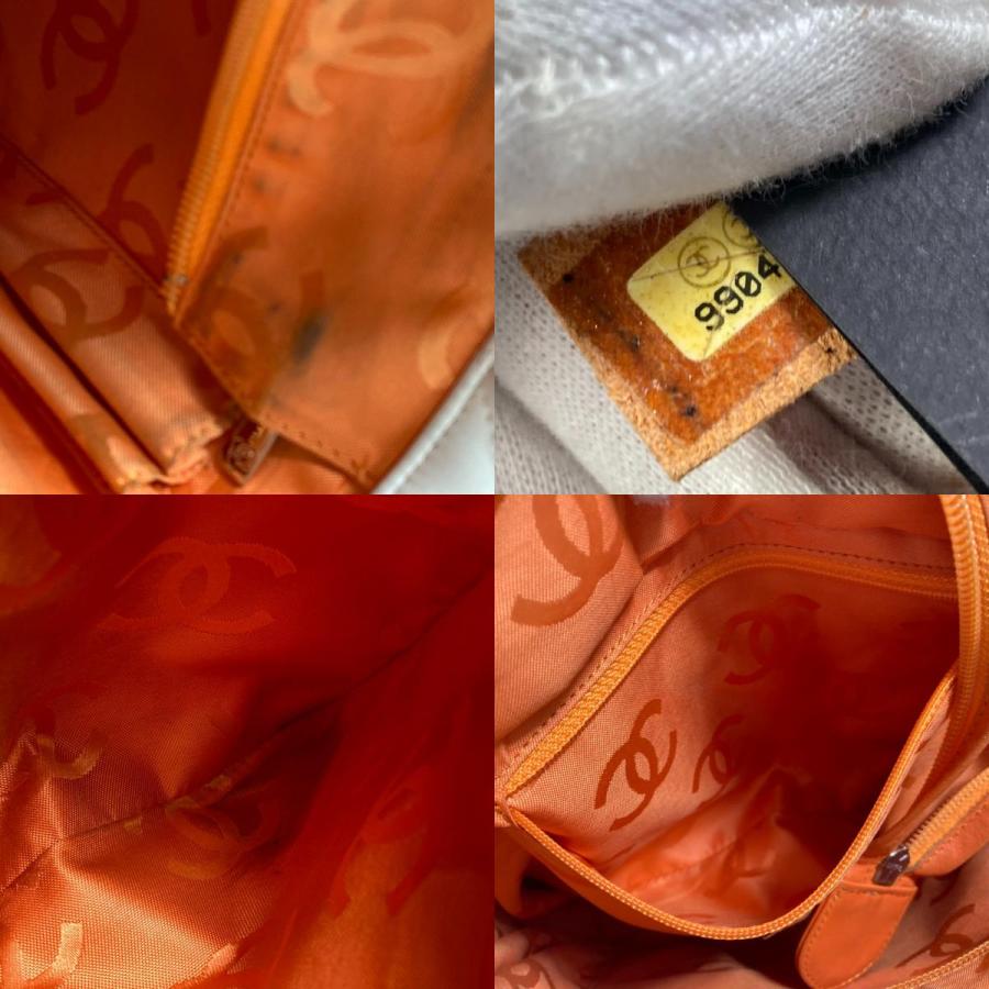 CHANEL シャネル A25167 カンボンライン CC ココマーク カバン ショルダーバッグ 肩掛け トートバッグ ラムスキン ホワイト【中古】の画像