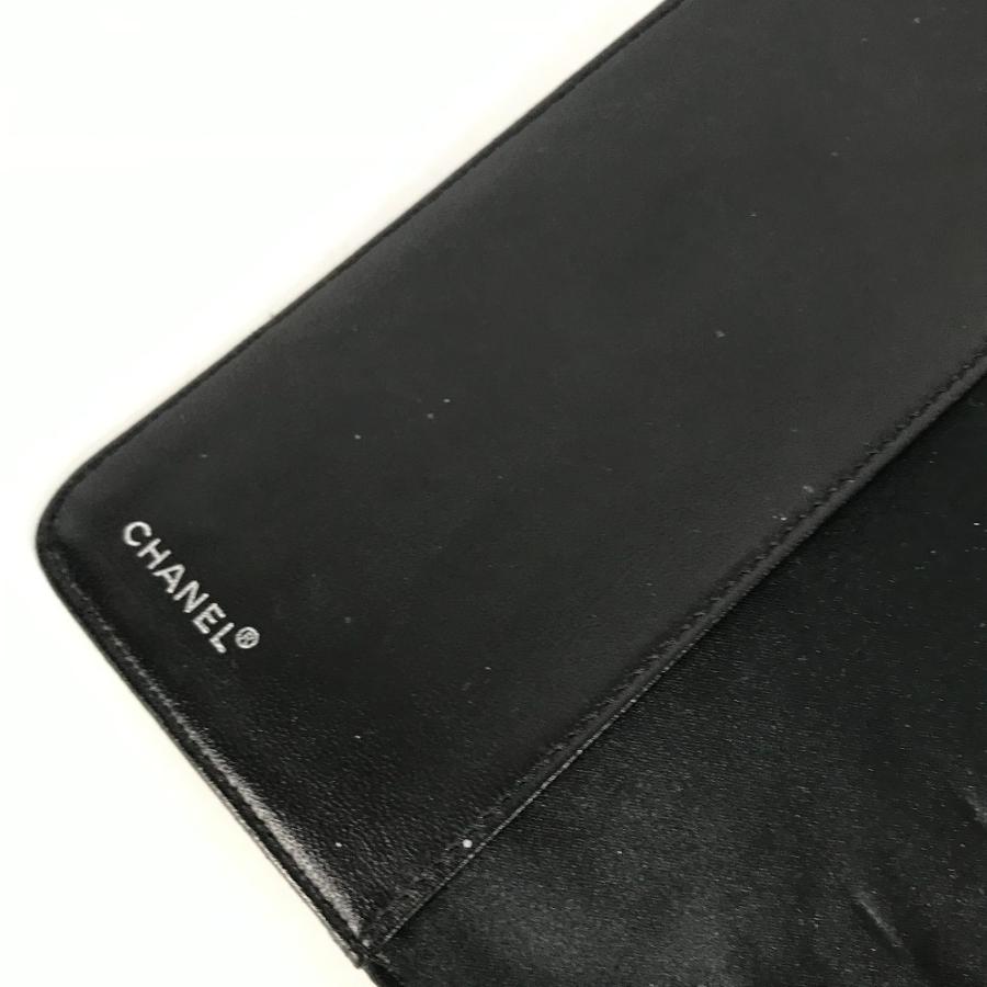CHANEL シャネル ロゴ システム手帳 ステーショナリー ニュートラベルライン 手帳カバー ブラック レディース【中古】 | CHANEL | 07