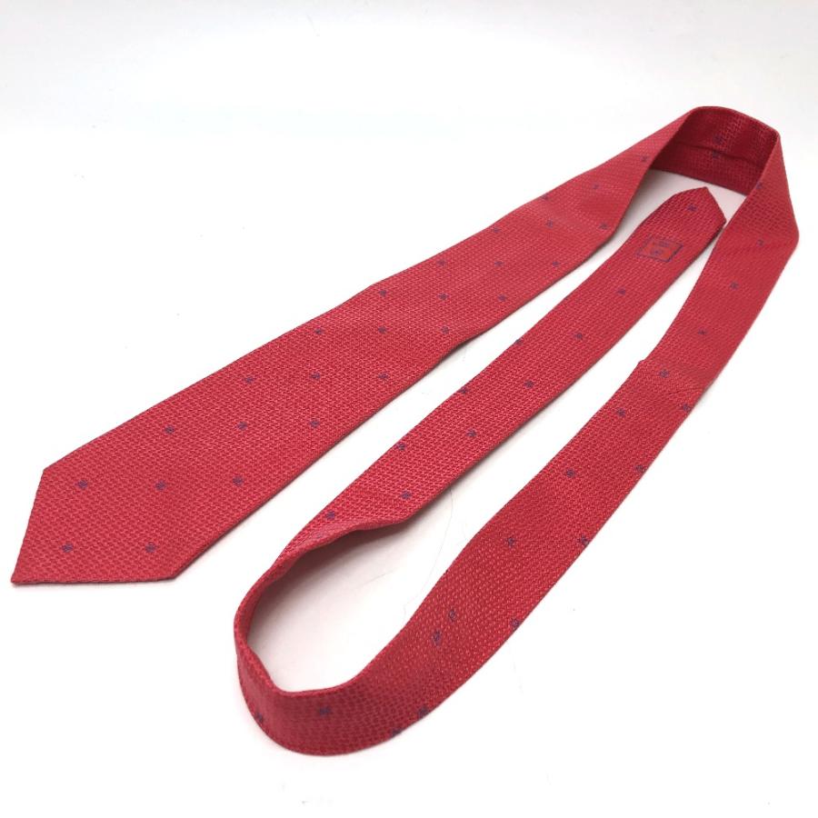 CHANEL シャネル ココマーク 総柄 小柄 ネクタイ レッド メンズ【中古】 | CHANEL | 02