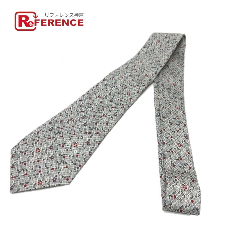 CHANEL シャネル ココマーク 総柄 ネクタイ グレー メンズ【中古】 | CHANEL