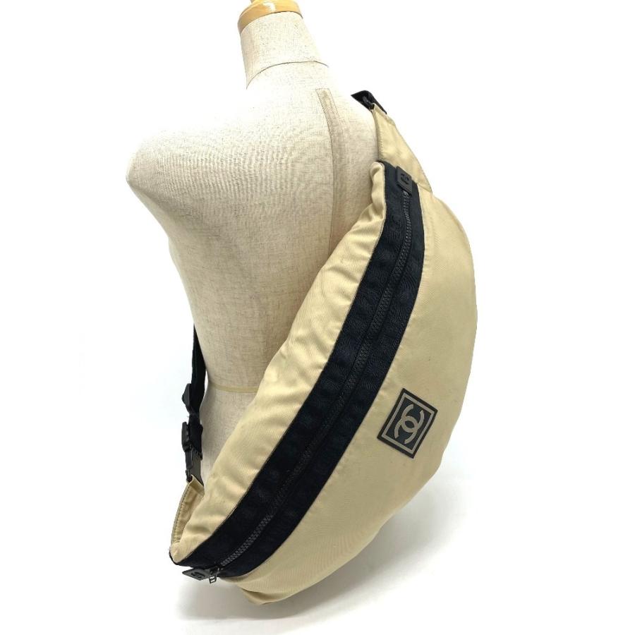 Chanel シャネル スポーツ バナナバッグ ショルダー クロスボディバッグ 鞄 Ccココマーク メンズ ベージュ 3408 3 リファレンス コレクション 通販 Yahoo ショッピング