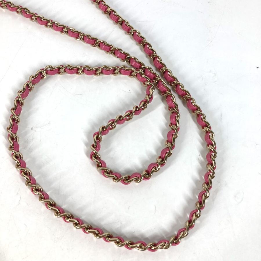 美品 CHANEL シャネル CC ココマーク 斜め掛け ポシェット マトラッセ キルティング チェーンバッグ ショルダーバッグ ピンク【中古】 | CHANEL | 07