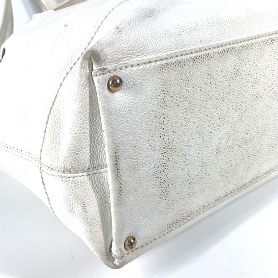 CHANEL シャネル CC ココマーク ロゴ 巾着 カバン トートバッグ 肩掛け ヴィンテージ ショルダーバッグ ホワイト レディース【中古】 | CHANEL | 05