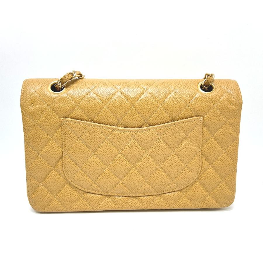 CHANEL シャネル A01112 マトラッセ25 マトラッセ 25 Wチェーン カバン バッグ ショルダーバッグ ベージュ レディース【中古】の画像