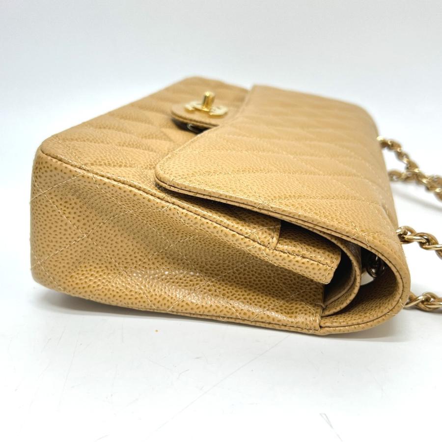 CHANEL シャネル A01112 マトラッセ25 マトラッセ 25 Wチェーン カバン バッグ ショルダーバッグ ベージュ レディース【中古】の画像