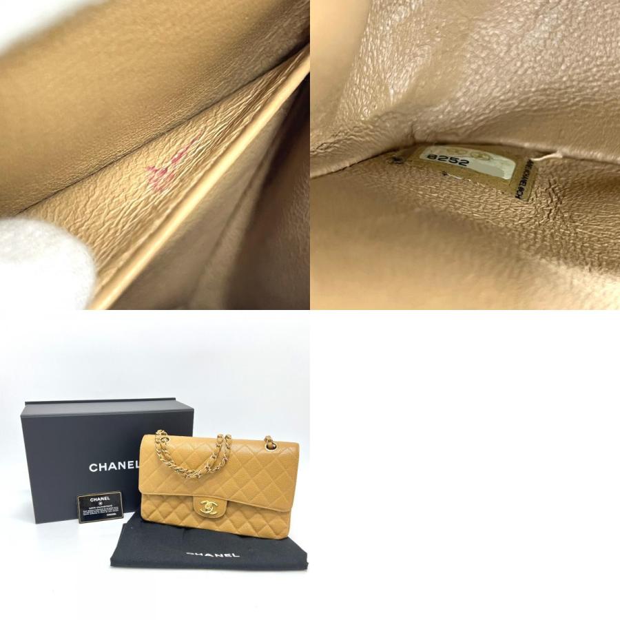 CHANEL シャネル A01112 マトラッセ25 マトラッセ 25 Wチェーン カバン バッグ ショルダーバッグ ベージュ レディース【中古】の画像