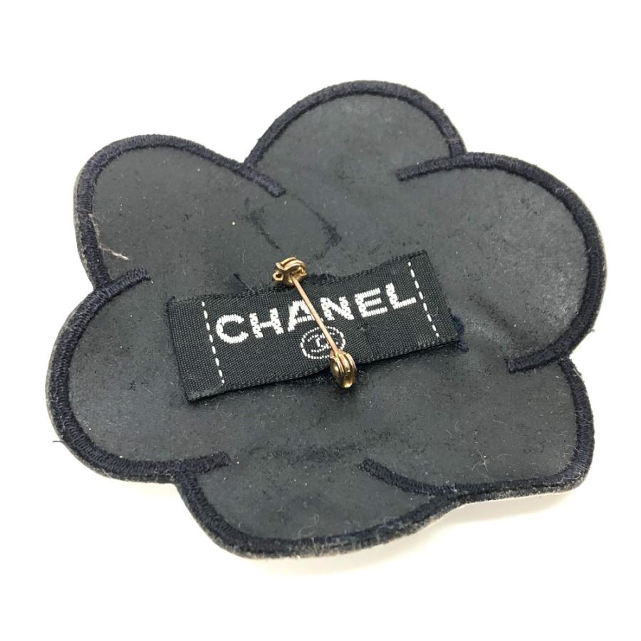 CHANEL シャネル カメリア コサージュ ココマーク ブローチ ブラック レディース【中古】｜reference｜04