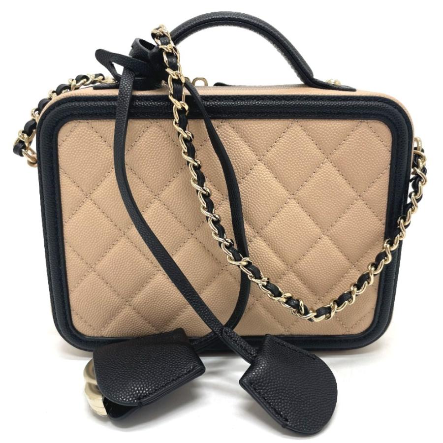 未使用 CHANEL シャネル A93343 CCフィリグリー チェーン バニティ