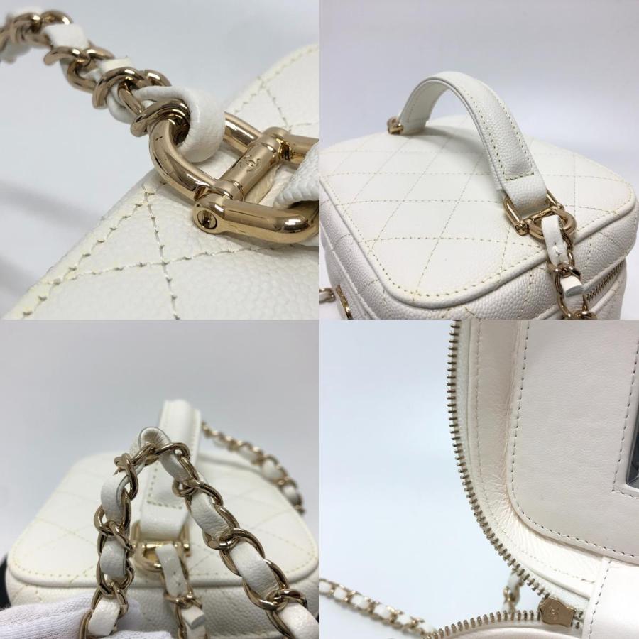 未使用 CHANEL シャネル AS3171 バニティ チェーンバッグ ココマーク CC ショルダーバッグ ホワイト レディース【中古】 | CHANEL | 07
