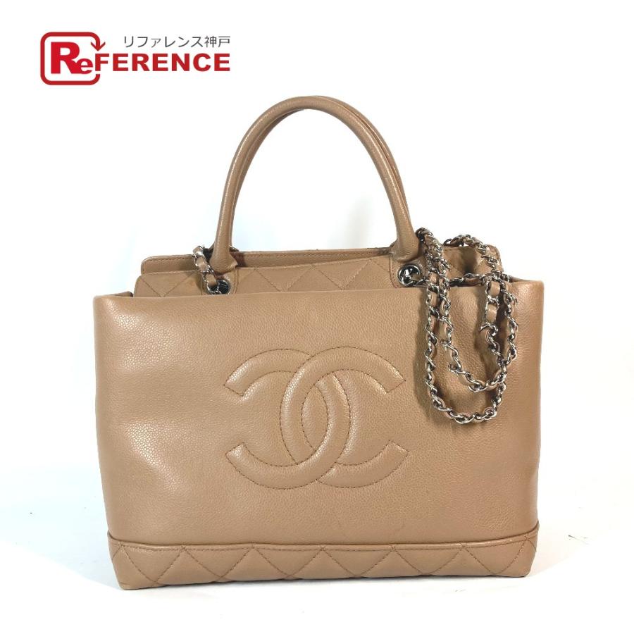 CHANEL シャネル CC ココマーク 2WAYバッグ カバン ショルダーバッグ 肩掛け トートバッグ ベージュ レディース【中古】 | CHANEL
