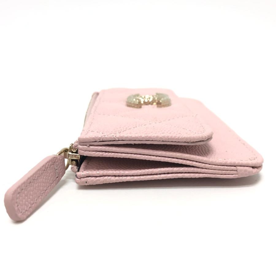 未使用 CHANEL シャネル マトラッセ ココマーク ロゴ 小物 フラグメントケース カードケース コインケース ピンク レディース【中古】 | CHANEL | 02