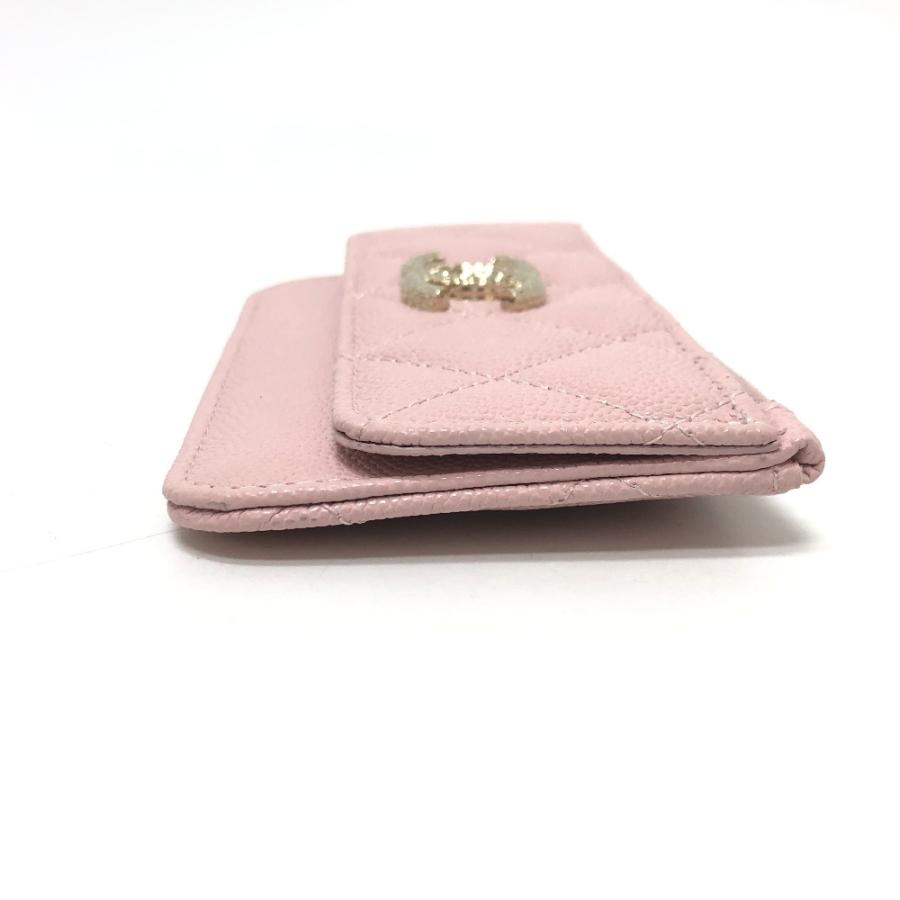 未使用 CHANEL シャネル マトラッセ ココマーク ロゴ 小物 フラグメントケース カードケース コインケース ピンク レディース【中古】 | CHANEL | 03