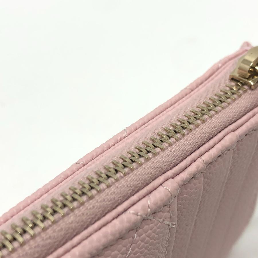 未使用 CHANEL シャネル マトラッセ ココマーク ロゴ 小物 フラグメントケース カードケース コインケース ピンク レディース【中古】 | CHANEL | 05