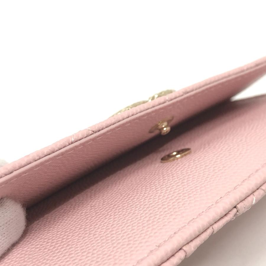 未使用 CHANEL シャネル マトラッセ ココマーク ロゴ 小物 フラグメントケース カードケース コインケース ピンク レディース【中古】 | CHANEL | 07