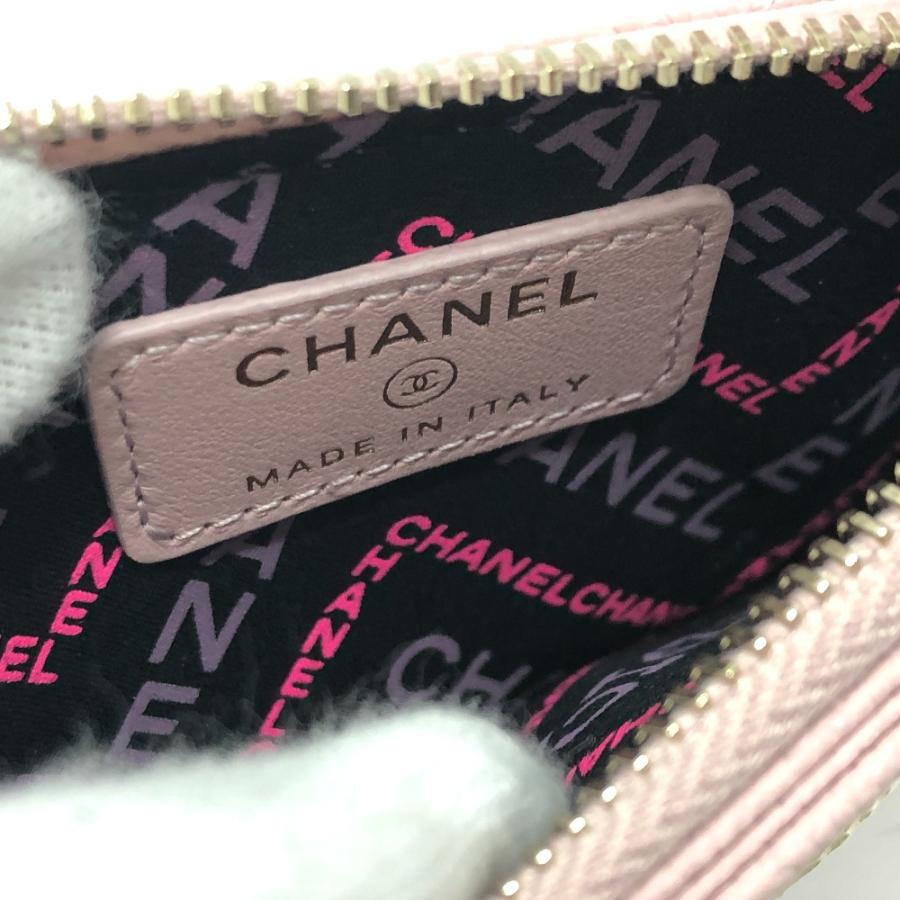 未使用 CHANEL シャネル マトラッセ ココマーク ロゴ 小物 フラグメントケース カードケース コインケース ピンク レディース【中古】 | CHANEL | 08