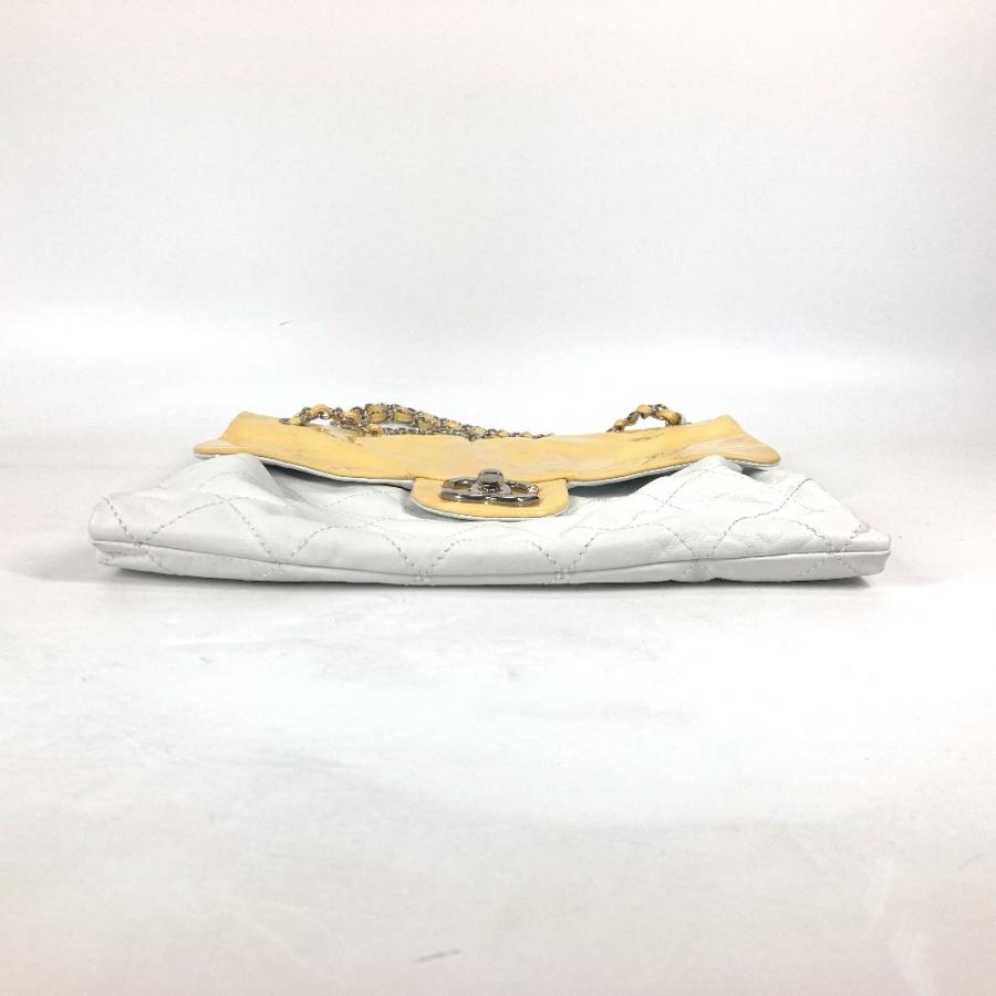 CHANEL シャネル CC ココマーク マトラッセ キルティング Wチェーン カバン 斜め掛け バイカラー ショルダーバッグ イエロー 【中古】 | CHANEL | 04