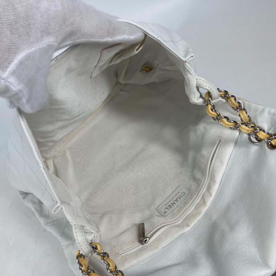 CHANEL シャネル CC ココマーク マトラッセ キルティング Wチェーン カバン 斜め掛け バイカラー ショルダーバッグ イエロー 【中古】 | CHANEL | 08