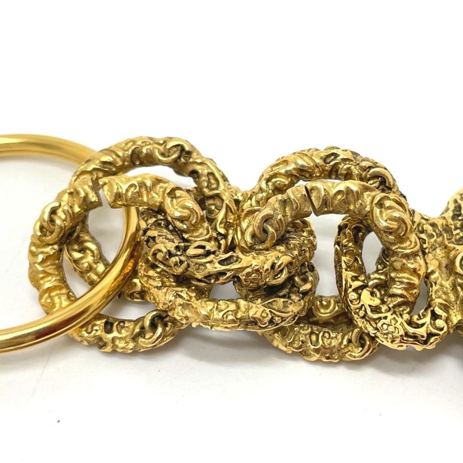 CHANEL シャネル ココ ヴィンテージ チャーム キーリング 真鍮 ユニセックス ゴールド×ブラック | CHANEL | 04