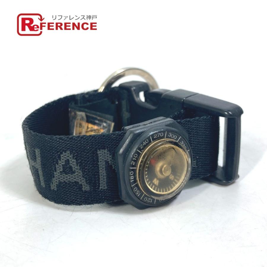 CHANEL シャネル スポーツ sports 方位磁石付き CC ココマーク キーホルダー キーリング ナイロンキャンバス ブラック レディース【中古】 | CHANEL