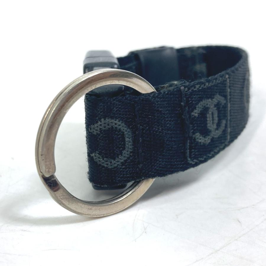 CHANEL シャネル スポーツ sports 方位磁石付き CC ココマーク キーホルダー キーリング ナイロンキャンバス ブラック レディース【中古】 | CHANEL | 03