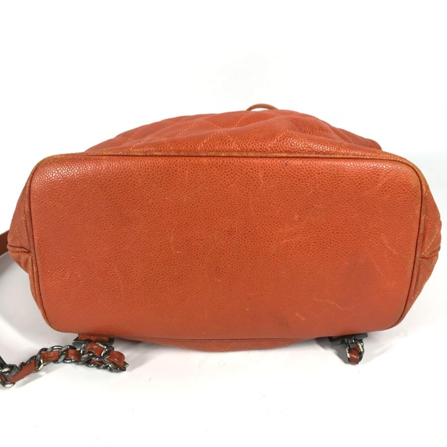 CHANEL シャネル マトラッセ 巾着 キルティング 2WAYバッグ バックパック カバン リュックサック ショルダーバッグ オレンジ 【中古】 | CHANEL | 04