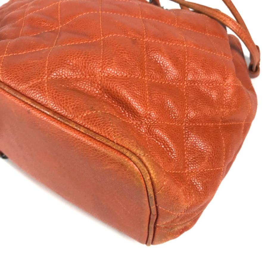 CHANEL シャネル マトラッセ 巾着 キルティング 2WAYバッグ バックパック カバン リュックサック ショルダーバッグ オレンジ 【中古】 | CHANEL | 05
