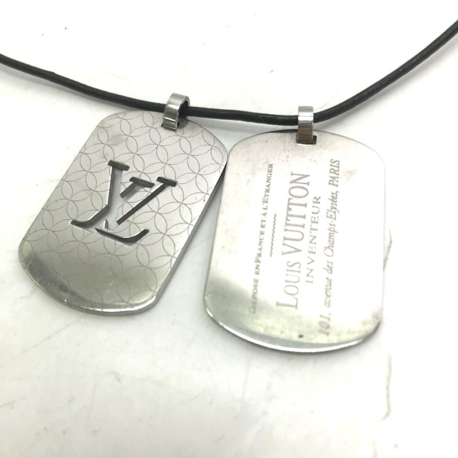 LOUIS VUITTON ルイヴィトン M65453 パンダンティフ・シャンゼリゼ GM 革紐 ネックレス シルバー メンズ【中古】 | LOUIS VUITTON | 02