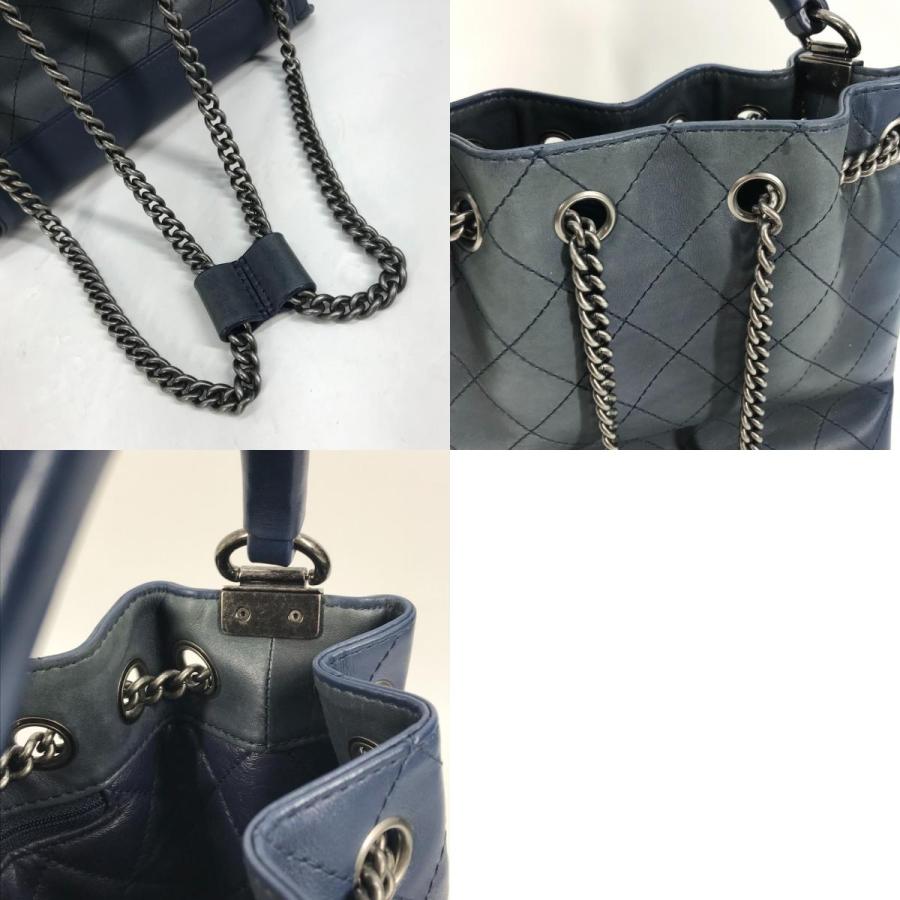 CHANEL シャネル マトラッセ CC ココマーク チェーン 3WAY 巾着 ハンドバッグ チェーンバッグ 肩掛け ショルダーバッグ ブルー【中古】 | CHANEL | 09