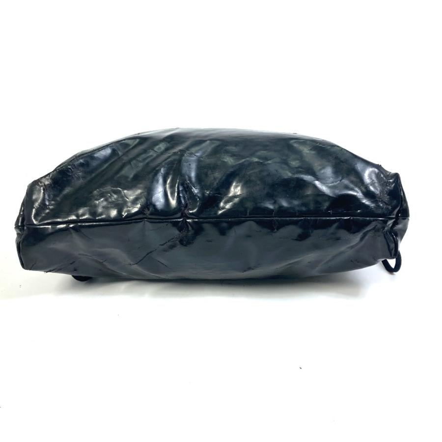 CHANEL シャネル 肩掛け ココマーク CC チェーン ショルダーバッグ トートバッグ エナメル ブラック レディース【中古】 | CHANEL | 03