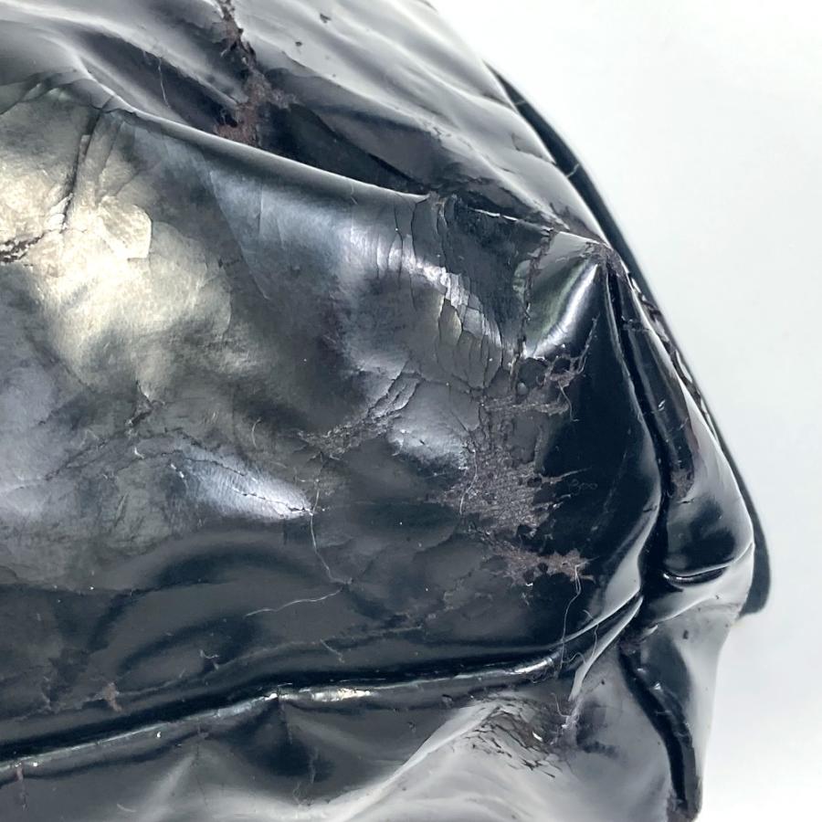 CHANEL シャネル 肩掛け ココマーク CC チェーン ショルダーバッグ トートバッグ エナメル ブラック レディース【中古】 | CHANEL | 07