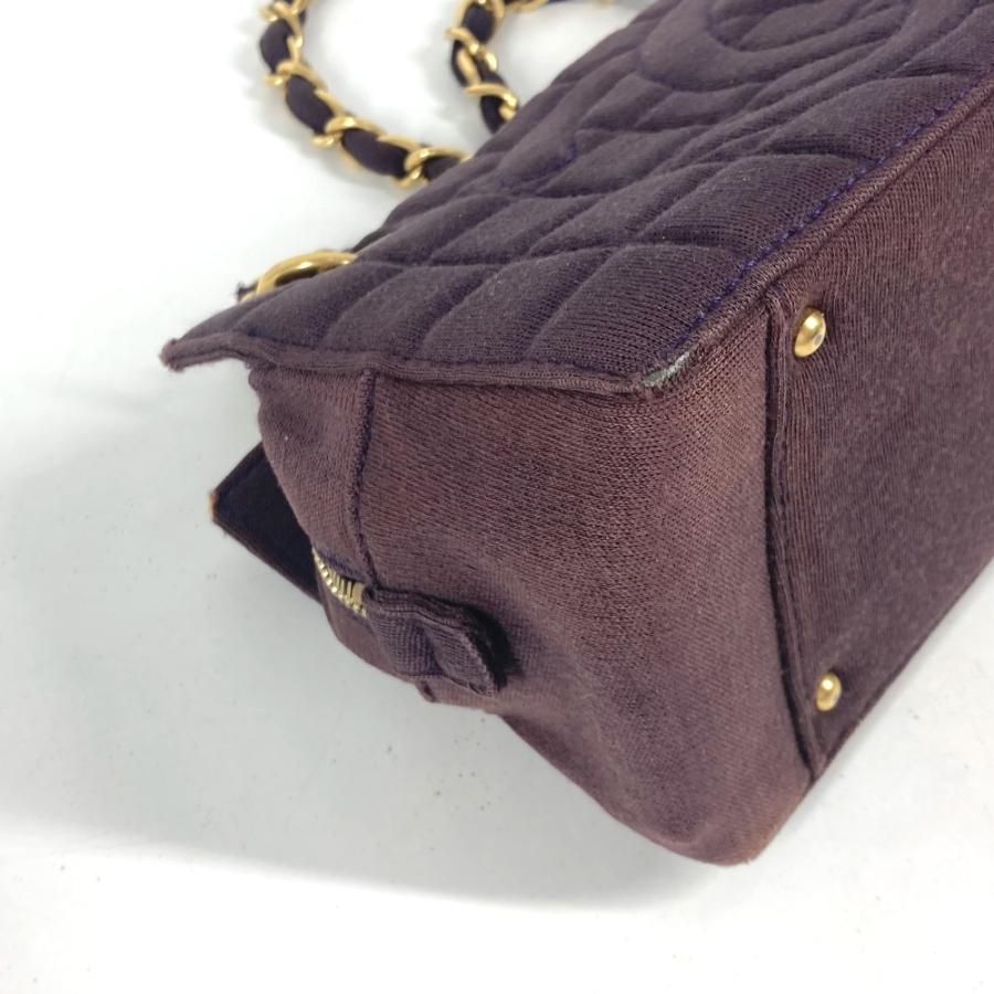 CHANEL シャネル CC ロゴ ココマーク チョコバー Wチェーン カバン 肩掛け ショルダーバッグ パープル レディース【中古】 | CHANEL | 06