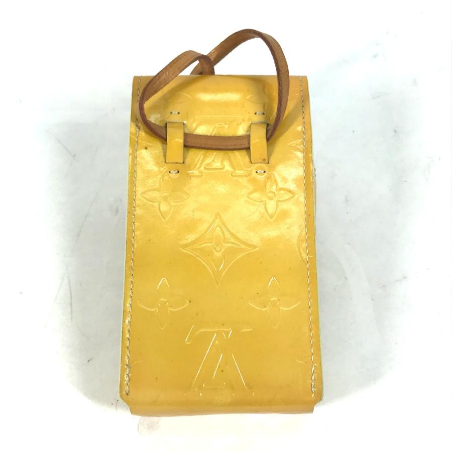 LOUIS VUITTON ルイヴィトン M91048 グリーン ストラップ付 タバコケース ポーチ モノグラムヴェルニ シガレットケース ベージュ【中古】 | LOUIS VUITTON | 01