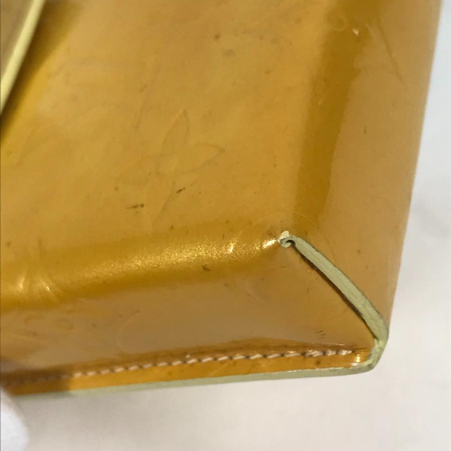 LOUIS VUITTON ルイヴィトン M91048 グリーン ストラップ付 タバコケース ポーチ モノグラムヴェルニ シガレットケース ベージュ【中古】 | LOUIS VUITTON | 05
