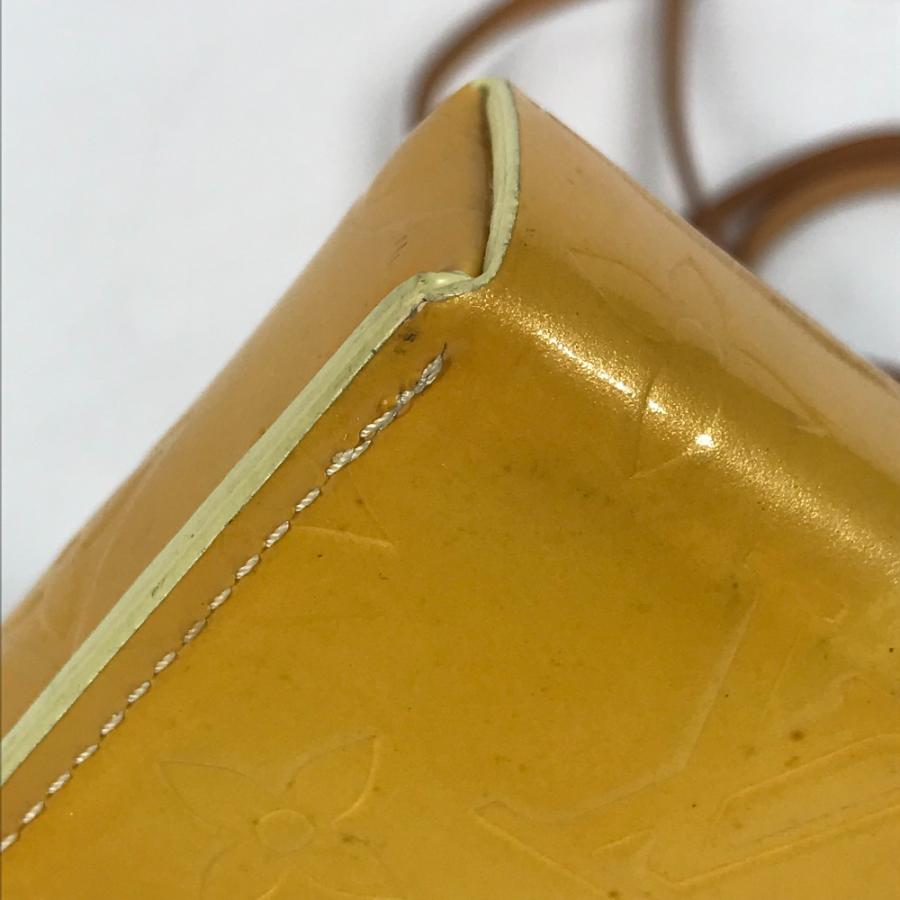 LOUIS VUITTON ルイヴィトン M91048 グリーン ストラップ付 タバコケース ポーチ モノグラムヴェルニ シガレットケース ベージュ【中古】 | LOUIS VUITTON | 06