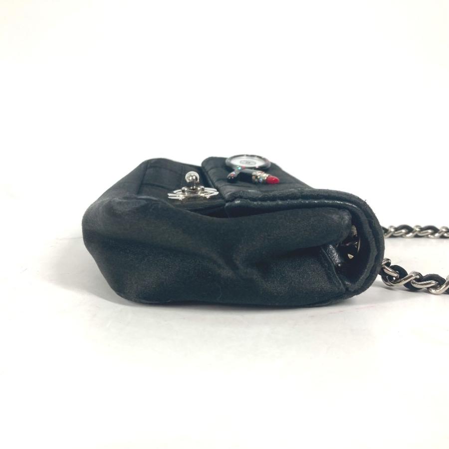 CHANEL シャネル リップ 口紅 ミラー 鏡 CC ココマーク チェーンバッグ 斜め掛け カバン ポシェット ショルダーバッグ ブラック【中古】 | CHANEL | 04