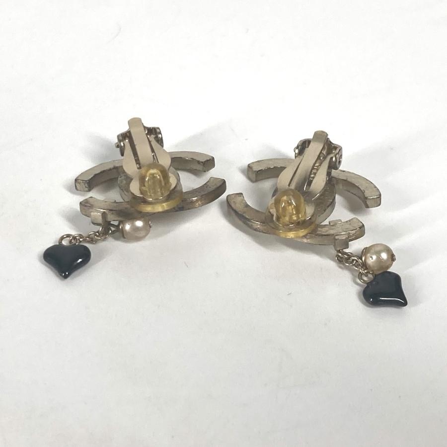 CHANEL シャネル CC ココマーク フェイクパール ハート アクセサリー 05A イヤリング ゴールド レディース【中古】 | CHANEL | 01