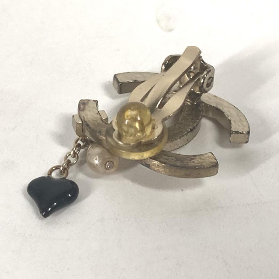 CHANEL シャネル CC ココマーク フェイクパール ハート アクセサリー 05A イヤリング ゴールド レディース【中古】 | CHANEL | 03