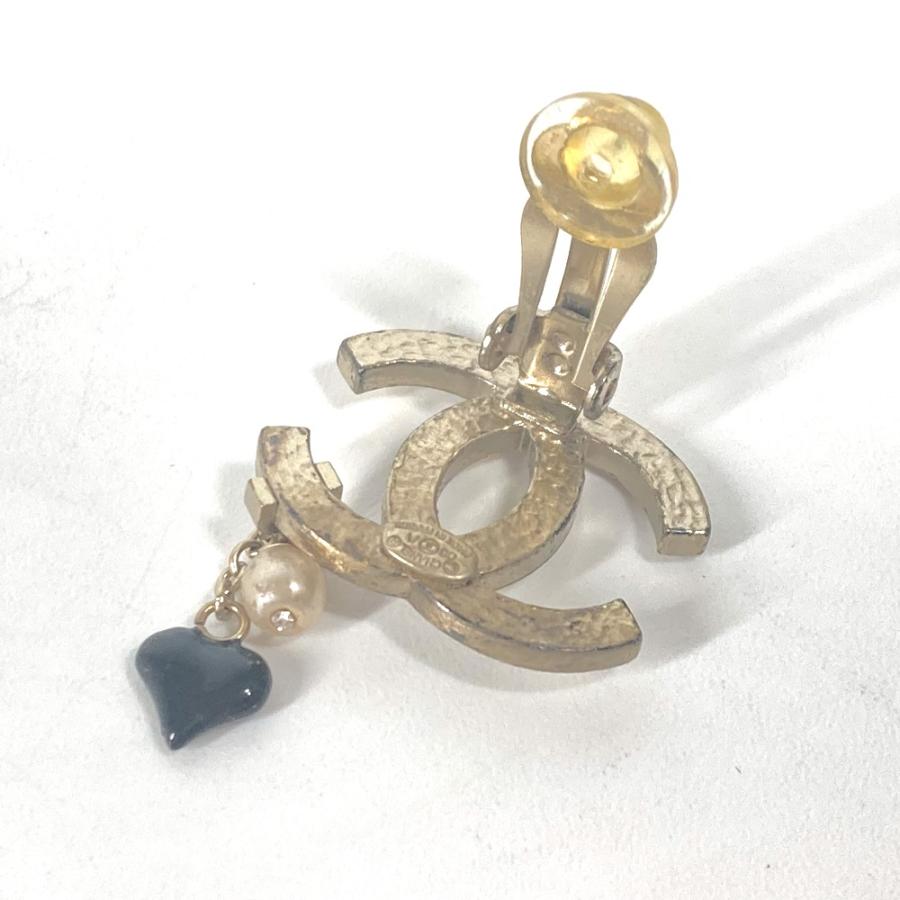 CHANEL シャネル CC ココマーク フェイクパール ハート アクセサリー 05A イヤリング ゴールド レディース【中古】 | CHANEL | 04