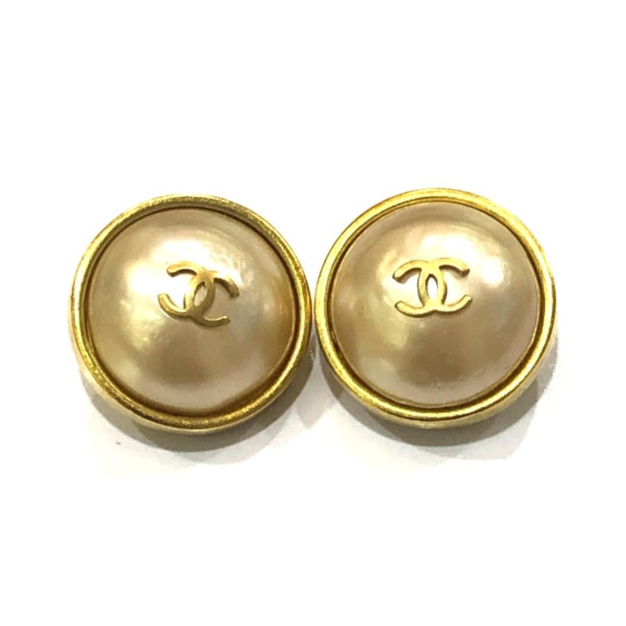 CHANEL シャネル ココマーク フェイクパール ヴィンテージ 95P イヤリング ゴールド レディース【中古】 | CHANEL | 01