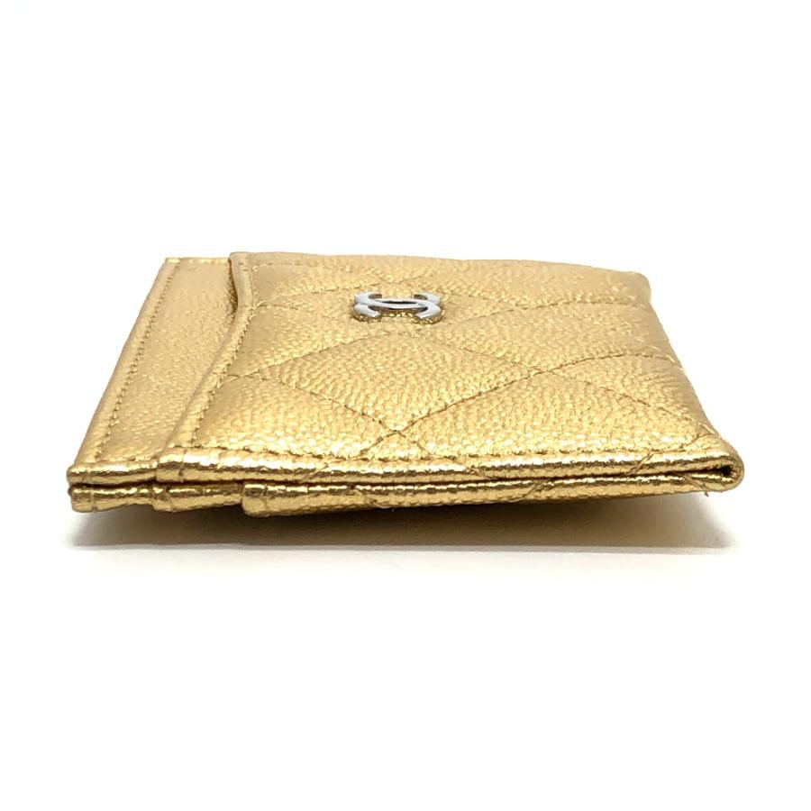 未使用 CHANEL シャネル AP0213 ココマーク クラシック マトラッセ キャビアスキン 小物 カードケース ゴールド レディース【中古】 | CHANEL | 02