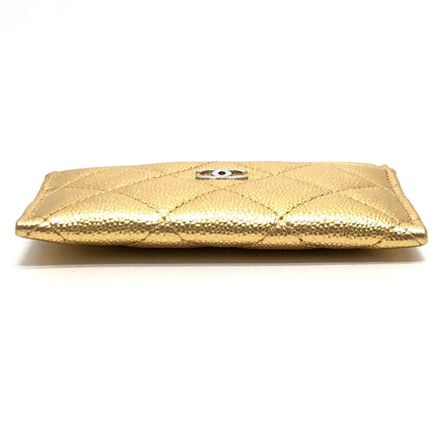 未使用 CHANEL シャネル AP0213 ココマーク クラシック マトラッセ キャビアスキン 小物 カードケース ゴールド レディース【中古】 | CHANEL | 04