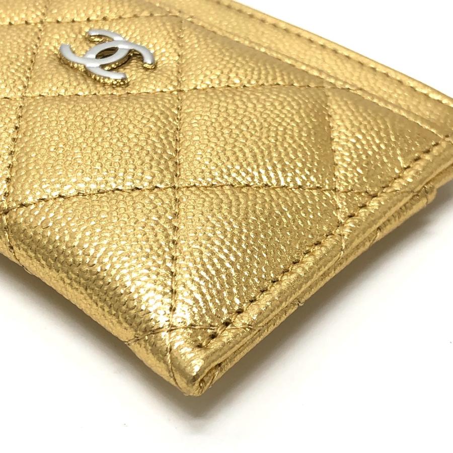 未使用 CHANEL シャネル AP0213 ココマーク クラシック マトラッセ キャビアスキン 小物 カードケース ゴールド レディース【中古】 | CHANEL | 06