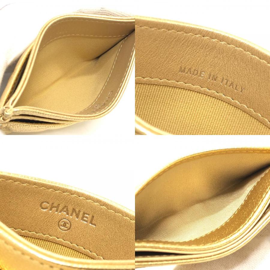 未使用 CHANEL シャネル AP0213 ココマーク クラシック マトラッセ キャビアスキン 小物 カードケース ゴールド レディース【中古】 | CHANEL | 08
