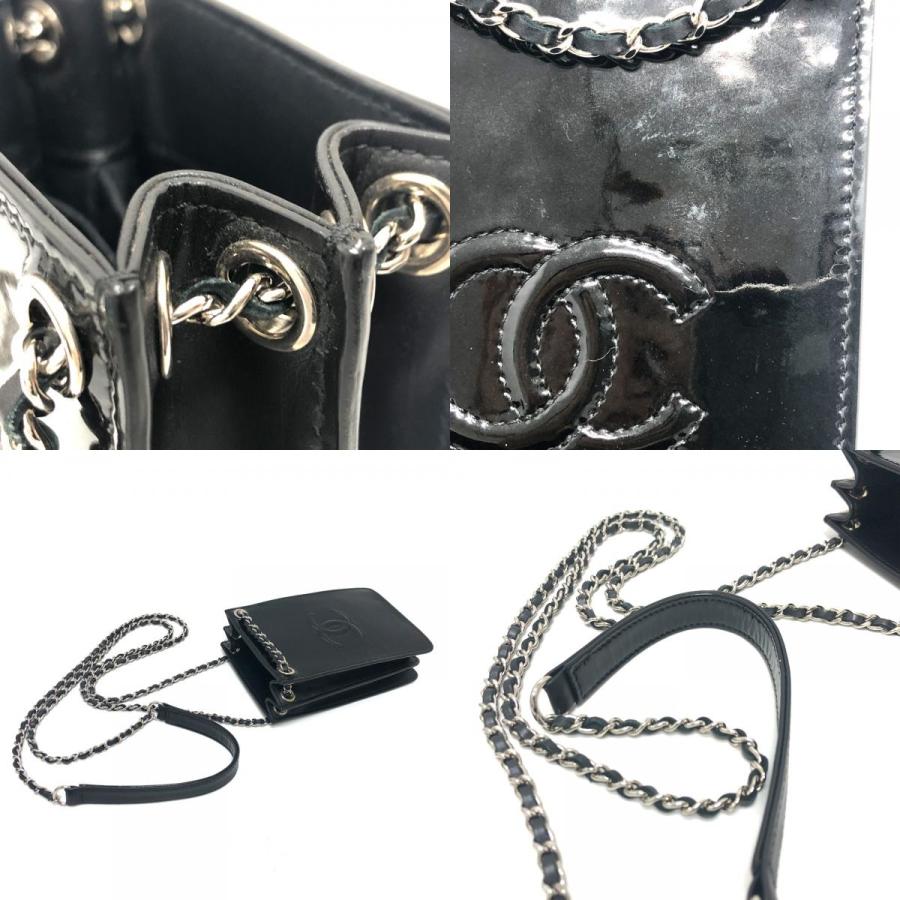 CHANEL シャネル ココマーク ポーチ チェーン ショルダーバッグ ブラック レディース【中古】 | CHANEL | 08