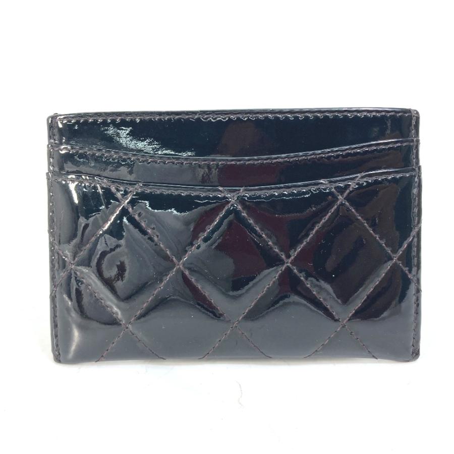 CHANEL シャネル CC ココマーク キルティング 名刺入れ パスケース カードケース ブラック系 レディース【中古】 | CHANEL | 01