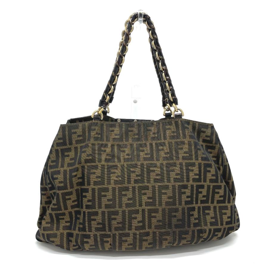 FENDI フェンディ 8BR616 ズッカ ミア チェーンバッグ トートバッグ 