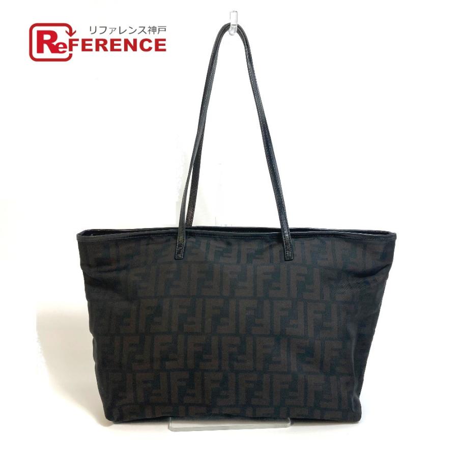 FENDI（フェンディ） 8BH198 FFズッカ柄 ファスナー 肩掛け トート 