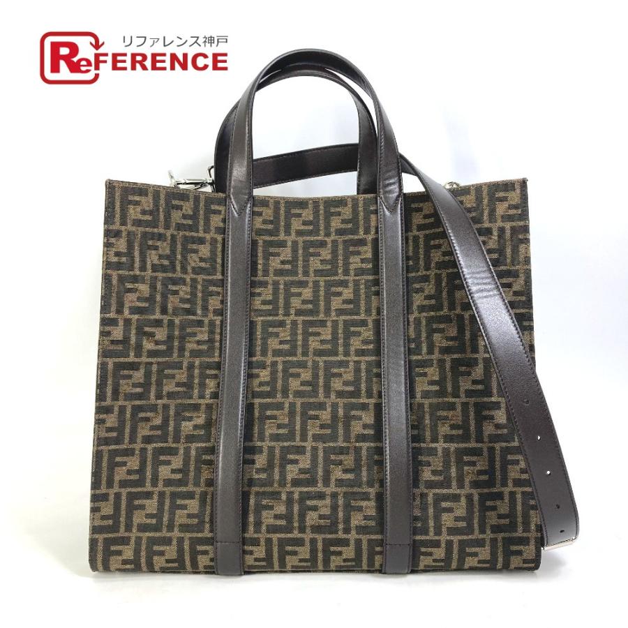 FENDI フェンディ 7VA390 ズッカ ショッピングバッグ 2WAY ショルダー 