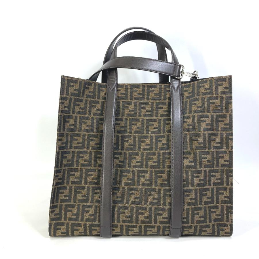FENDI フェンディ 7VA390 ズッカ ショッピングバッグ 2WAY ショルダー 